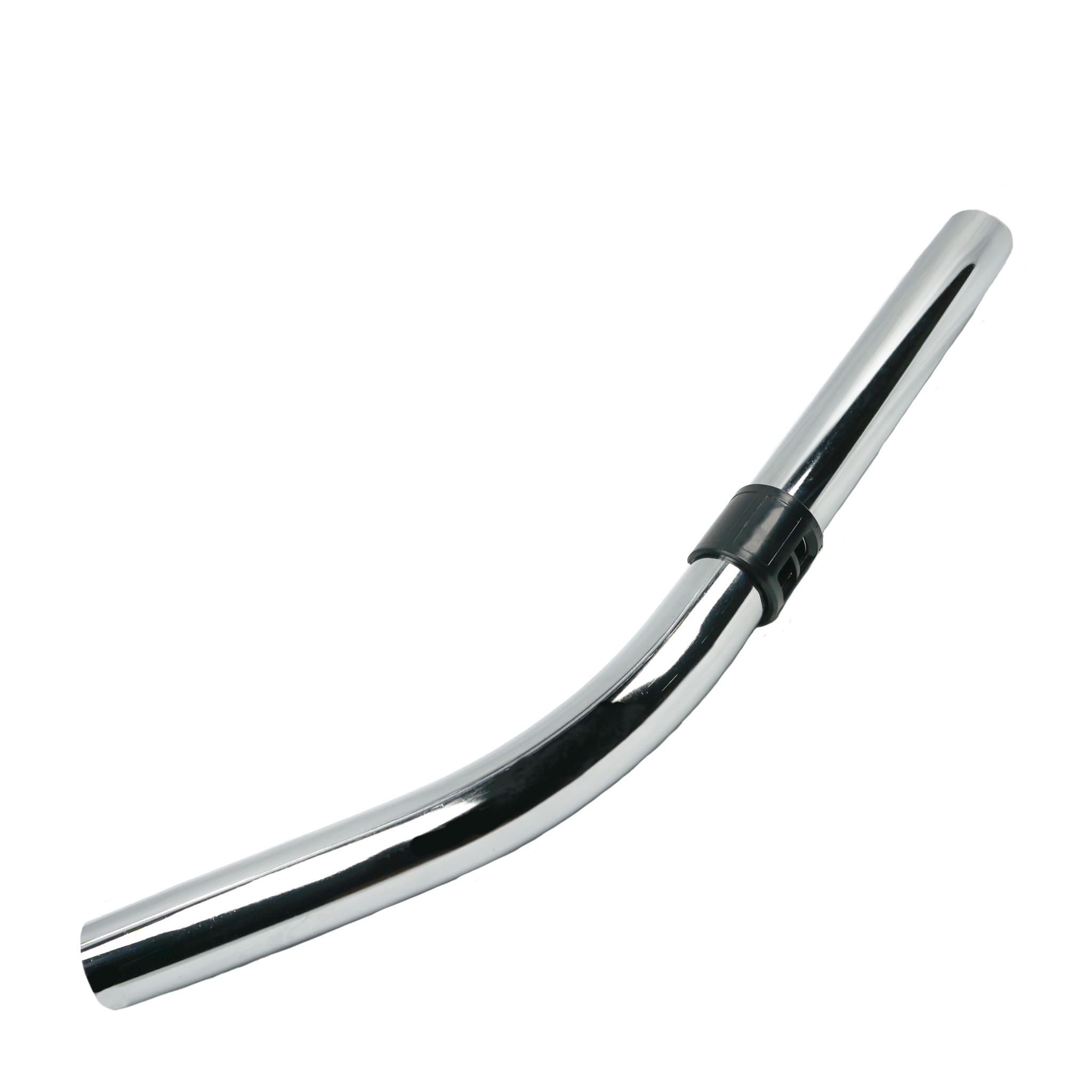 Coude métallique avec réglage d'air pour aspirateur reliant un tube et un embout de flexible côté canne de diamètre 32mm