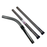 Lot de 2 tubes + 1 coude métal en acier chromé pour aspirateur Taski, Numatic... - Diamètre : 32mm