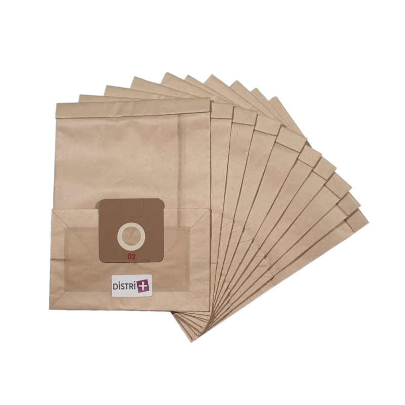 Sac aspirateur compatible avec Henkel S12, S132, S142, S152, S192 - Eurosteam : 2600, 2900, Twinvac - etc. - pochette de 10 sacs papier