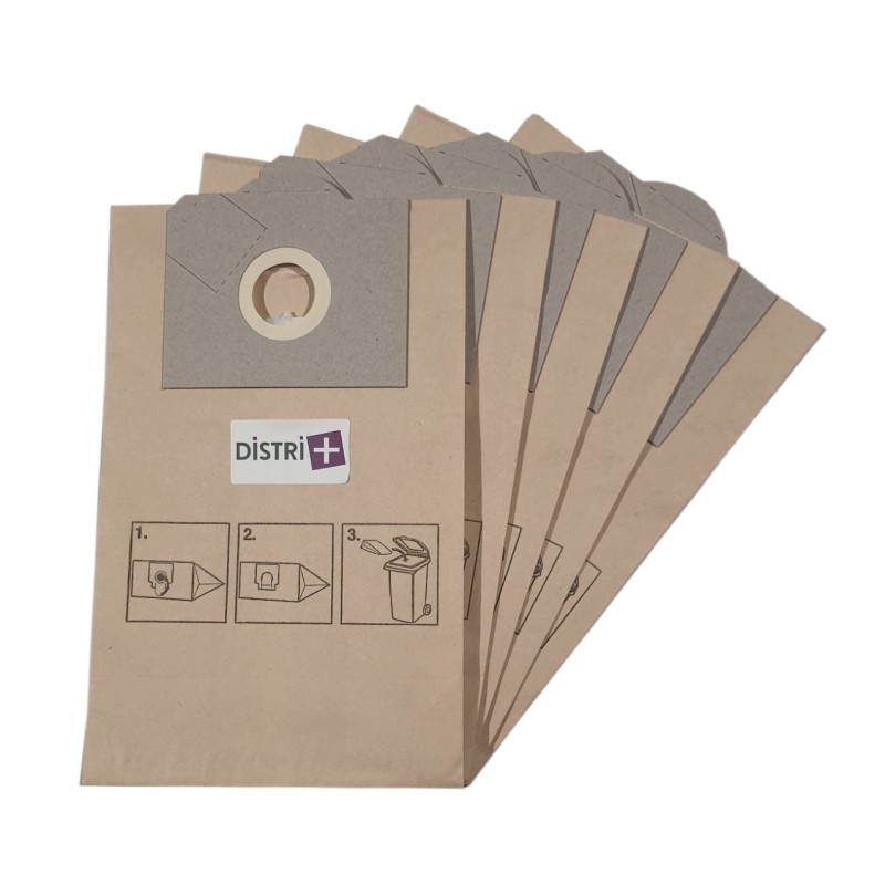 Sac aspirateur compatible avec ROWENTA RB01 à RB33, RS05 à 09 - CHROMEX CH248, GASBY -CALOR- DE LONGHI... - La pochette de 5 sacs papier