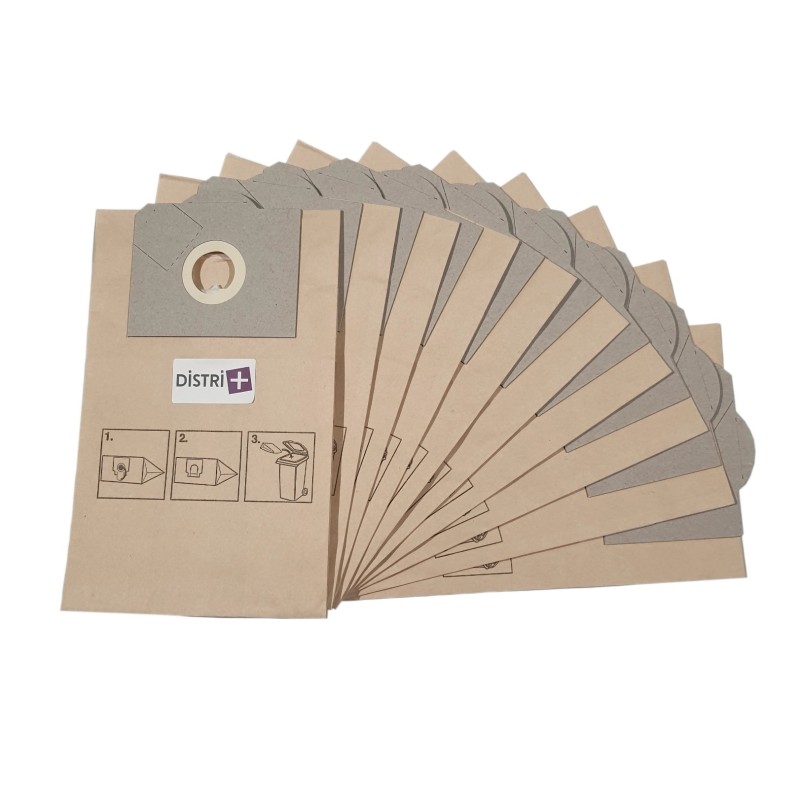 Sac aspirateur compatible avec ROWENTA RB01 à RB33, RS05 à 09 - CHROMEX CH248, GASBY -CALOR- DE LONGHI... - La pochette de 10 sacs papier