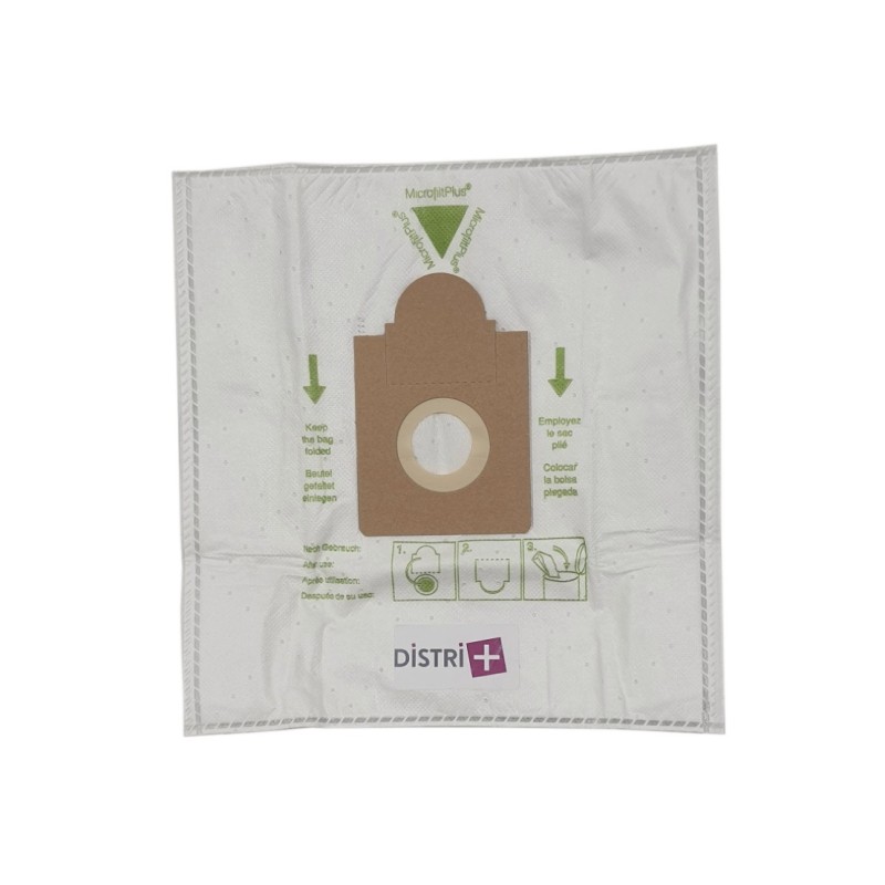 Sac aspirateur compatible avec AKA EIO 1400ELECT, BS48, BS55/3, DOMATIC, VISION - CHROMEX CH263 BS83/1... - Pochette de 5 sacs microfibre