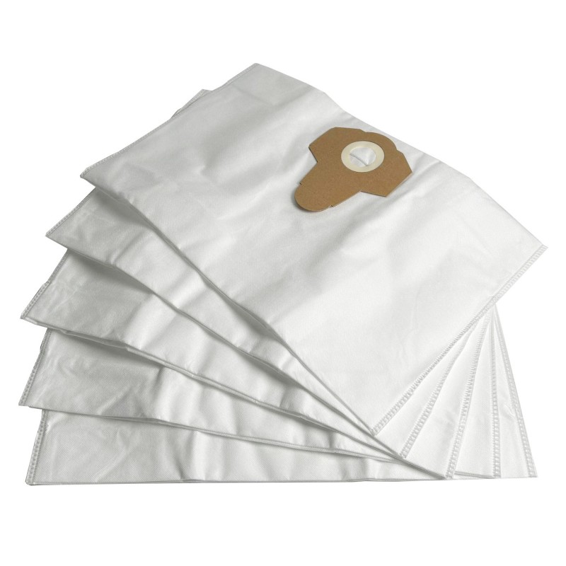 Sac compatible avec aspirateurs Parkside (Lidl) PNTS1250, PNTS1300, PNTS1400, PNTS1500, PKS15, PKS20 - Einhel AS1250, BT-VC1250... - La pochette de 5 sacs microfibre