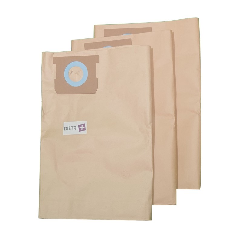 Sac aspirateur compatible avec AQUAVAC EWT GOBLIN : CGNT45120303, INDUSTRIAL 30, INDUSTRIAL 35 INOX... - La pochette de 3 sacs papier