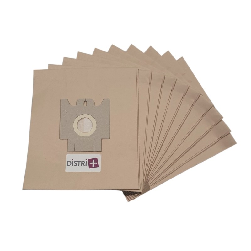 Sac aspirateur compatible avec Hoover Telios, Sensory, Amigos,H30, H52, H60.- pochette de 10 sacs papier