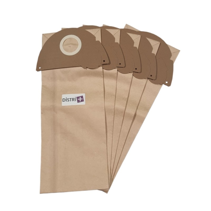 Sac aspirateur compatible avec Hoover : H33, H34, S4125, S5125, S5135, etc. - Karcher K2100 à K2199, AQUA 15, 69041670, etc. - La pochette de 5 sacs papier