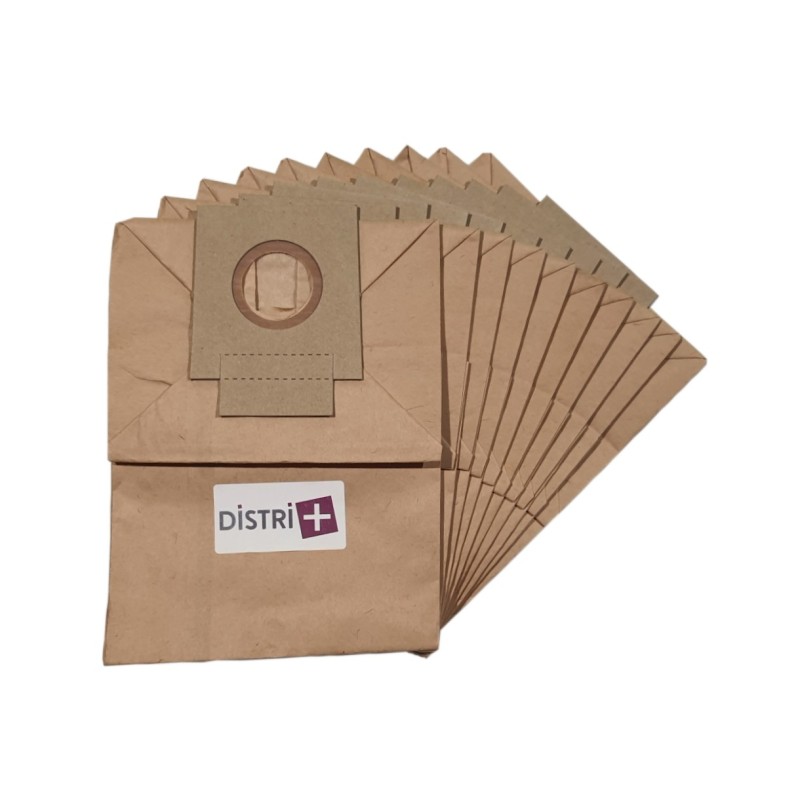 Sac aspirateur compatible avec BLUESKY-BLUEWIND BSC105 - DE LONGHI PRIMA, XTS120 à XTS135 - La pochette de 10 sacs papier