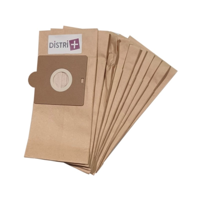 Sac aspirateur compatible avec ENTRONIC / HELKINA : MICKY, TEK VC9901 - LG S25M, S25S - AMADIS AST1800... - La pochette de 10 sacs papier
