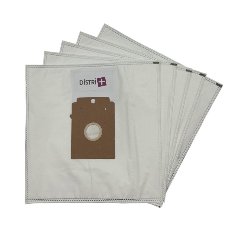 Sac aspirateur compatible avec BOSCH / SIEMENS TYP K, ARRIVA, BIG BAG, SMILY, SUPER SX, MINI MOUSY... La pochette de 5 sacs microfibre