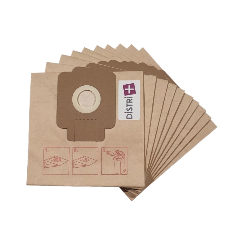 Sac aspirateur compatible avec Hoover FREESPACE, CAPTOR, BRAVE, CAPTURE, H58, H63, H64, SPRINT, FLASH.- pochette de 10 sacs papier