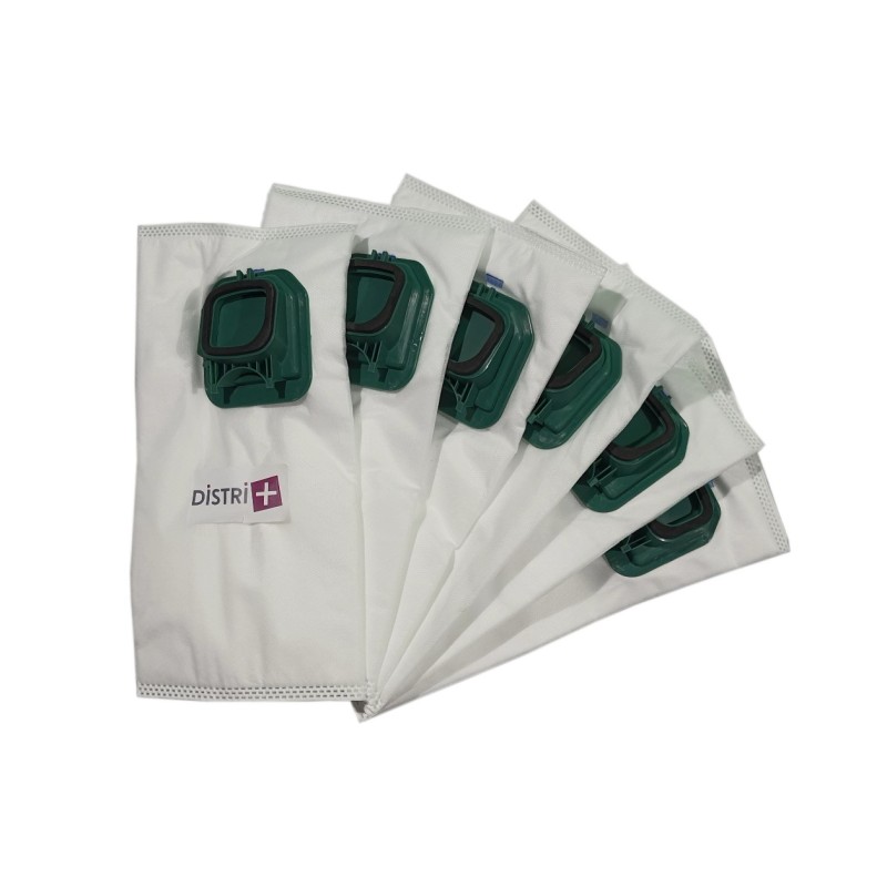 Sac aspirateur compatible avec Vorwerk Kobold VK140, VK150, FP140, FP150 - La pochette de 6 sacs microfibre