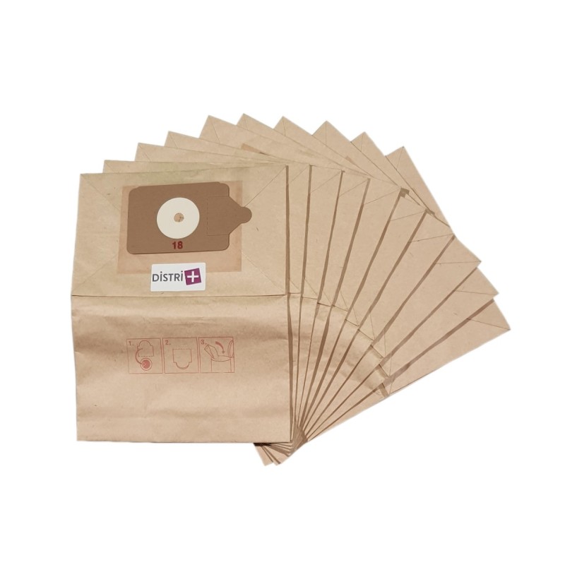 Sac aspirateur compatible avec Numatic NVM2A, NVM2B, NVM2C, Charles, Georges, NVQ370.- La pochette de 10 sacs papier
