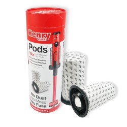 Sac aspirateur ORIGINAL avec Numatic Quick Pods  : HEN100G, HEN100R, Henry Quick, Hetty Quick, HTY100P, HTY100P, Quick- La pochette de 10 sacs microfibre