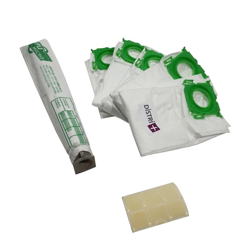 Lot de 2 filtres + 8 sacs microfibre compatibles pour aspirateurs SEBO X (Série)