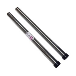 Lot de 2 tubes métal en acier chromé pour aspirateur - Diamètre : 35mm - Longueur 50cm