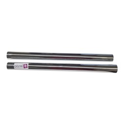 Lot de 2 tubes métal en acier chromé pour aspirateur - Diamètre : 36mm - Longueur 2x50cm