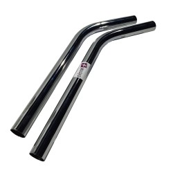 Lot de 2 tubes coudés en métal diamètre 38/40mm pour aspirateurs GHIBLI AS12, AS27, AS60.. - VIPER : LSU275, LSU375, VA80711...