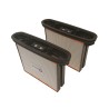 Filtre compatible avec aspirateur Bosch GAS25, GAS50 - Starmix IS, ISC, ISP, iPulse, FKP4300 - Hitachi NT1232, RNT1225M... - Lot de 2 filtres