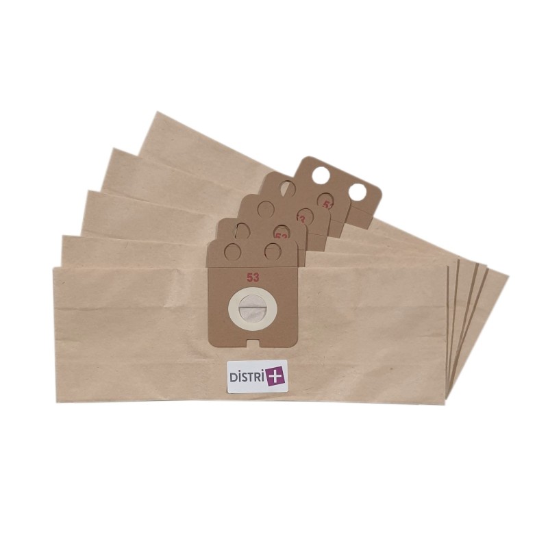 Sac aspirateur compatible avec Nilfisk Backuum, Dorsal, 22198000, Vermop 7410 - pochette de 5 sacs papier
