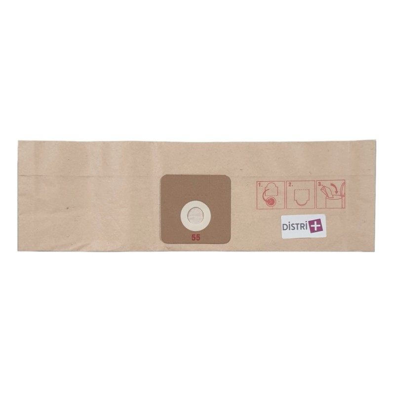 Sac aspirateur compatible avec ECOLAB FLOORMATIC BLUEVAC 11, ARGOS 142, ARGOS 1414, CLEANFIX S10, CLEANFIX S12.- La pochette de 10 sacs papier