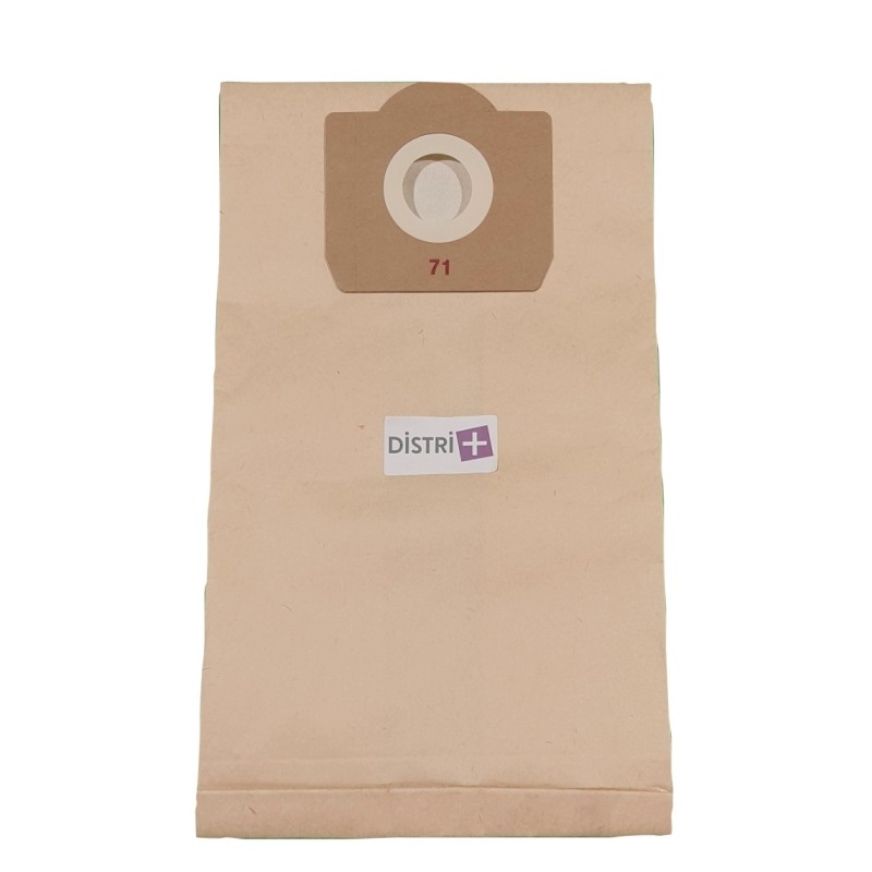Sac aspirateur compatible avec ALTO/NILFISK/WAP : SALTIX - EURODEC : EPI 24, EPI 78, PI 24 - FIORENTINI : C19B1 - GHIBLI : CHAMPION - ELFO 18L - ICA/IPC/SOTECO : LION 15, SN 1455 - La pochette de 10 sacs papier