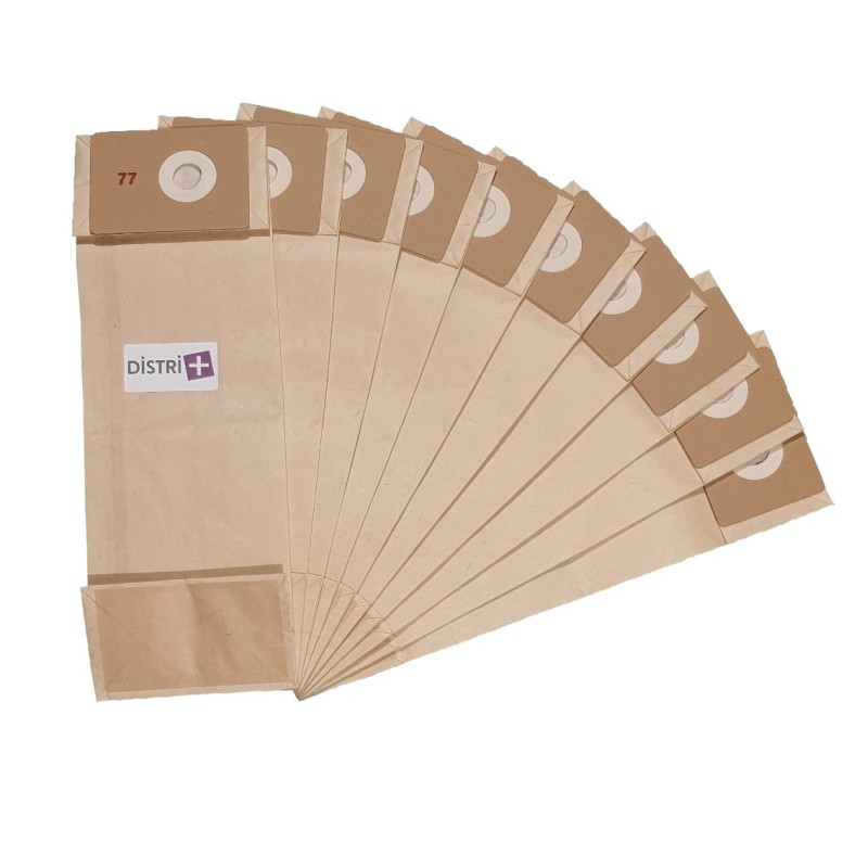 Sac aspirateur compatible avec NILFISK : 1471058500, GU 15 DMU, GU 305, GU 355, GU 355 DUAL, GU 455, GU 455 DUAL, GU 455 DUO, VU 500 - La pochette de 10 sacs