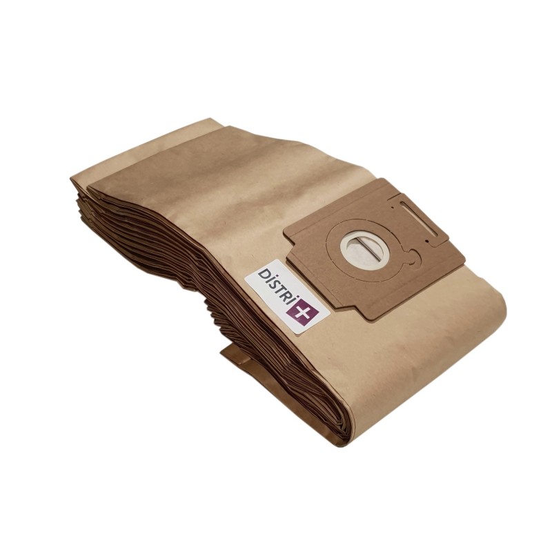 Sac aspirateur compatible avec Fiorentini Silent Baby - Wetrok Bantam 6, Bantam 9, Monovac 6, Duovac 6... - La pochette de 10 sacs papier
