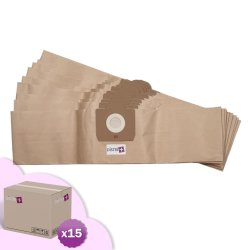 Sac aspirateur compatible avec Gansow 10EP, G16P, G9P - ICA Soteco : BOX, GP1/16 ECO B, GP1/18 ECO B, SA147, YES PRO, YES BOX, YP 1300/16, YP 1/13 ECO B, etc. - Carton de 15 pochettes de 10 sacs papier