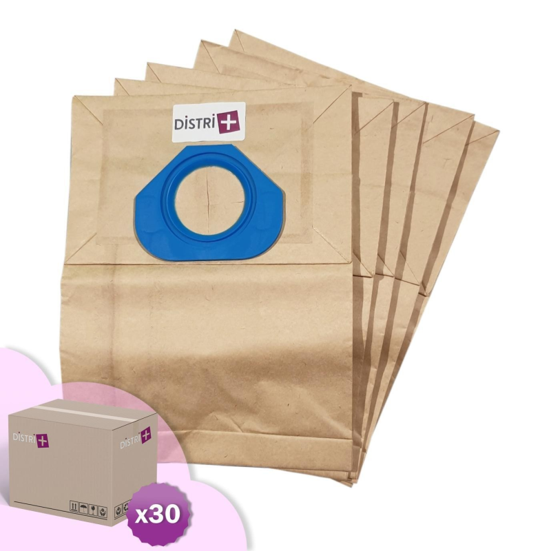 Sac aspirateur compatible avec Nilfisk GM80, GM90, GA70, GA71, GD90, GS80, GS90. - Carton de 30 pochettes de 5 sacs papier