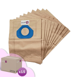 Sac aspirateur compatible avec Nilfisk GM80, GM90, GA70, GA71, GD90, GS80, GS90. - Carton de 15 pochettes de 10 sacs papier