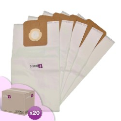 Sac aspirateur compatible avec Argos 966, 1404, 1183, 1415 - ICA Soteco : BOX, Base 101, G16P, GP1/16 ECO B, GP1/18 ECO B, SA148, Yes 202, Yes Box, Yes Pro. etc. - Carton de 20 pochettes de 5 sacs microfibre