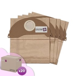 Sac aspirateur compatible avec Karcher WD2, A2003, A2004, A2054, MV2... - Carton de 20 pochettes de 5 sacs papier