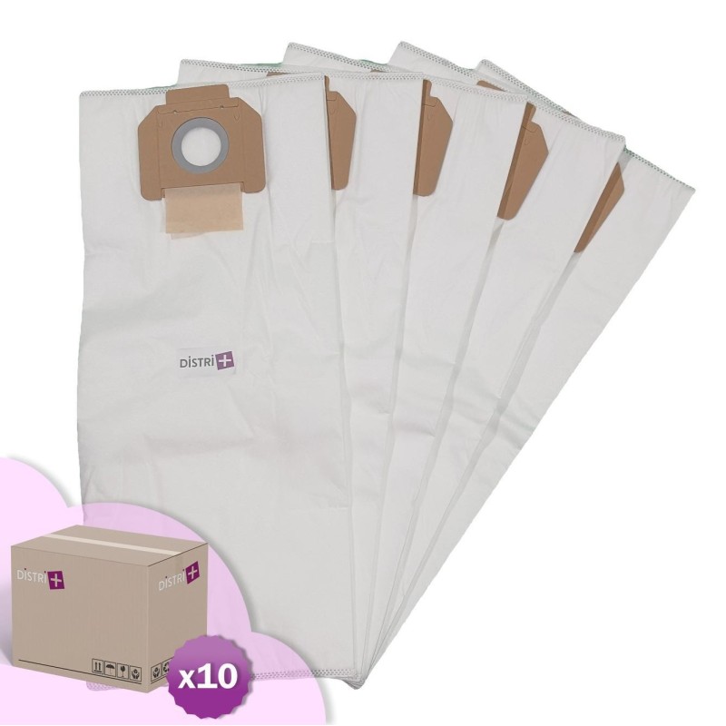 Sac aspirateur compatible avec Colgate : P22, P29, P37, P41 - ICA/Soteco : SA400, KTRI03166, G35EP, GP1/35, GS1/33H. - Ghibli : AS18, AS27, AS58, AS60... - Carton de 10 pochettes de 5 sacs microfibre