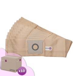 Sac aspirateur compatible avec Tennant : 3400, SV5, V5 - Sorma 505 - Colombus SW1000 - compatible avec HOOVER : CH06, CH09... - Carton de 10 pochettes de 10 sacs papier
