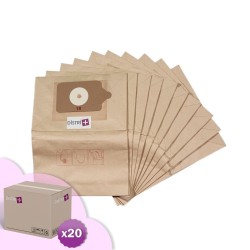 Sac aspirateur compatible avec Numatic NVM2A, NVM2B, NVM2C, Charles, Georges, NVQ370.- Carton de 20 pochettes de 10 sacs papier