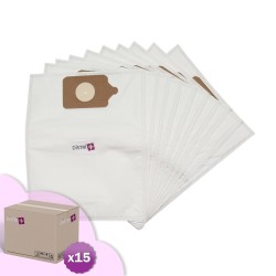 Sac aspirateur compatible avec COLUMBUS ST7 - EUROSTEAM 120AD, 122AD, 127AD, 128AD, 129AD, 130AD... - Carton de 15 pochettes de 10 sacs microfibre