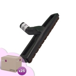 Suceur poussières en crin de cheval à roulettes pour aspirateur allant sur des tubes de diamètre 32mm - Largeur brosse : 36cm - Carton de 25 suceurs