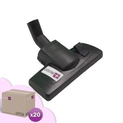 Brosse combinée avec une grande roulette pour aspirateurs allant sur des tubes de diamètre 32mm - Largeur : 28cm - Carton de 20 brosses