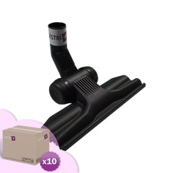 Brosse combinée plate avec 4 roulettes pour aspirateurs allant sur des tubes de diamètre 32mm - Largeur : 28,5cm - Carton de 10 brosses
