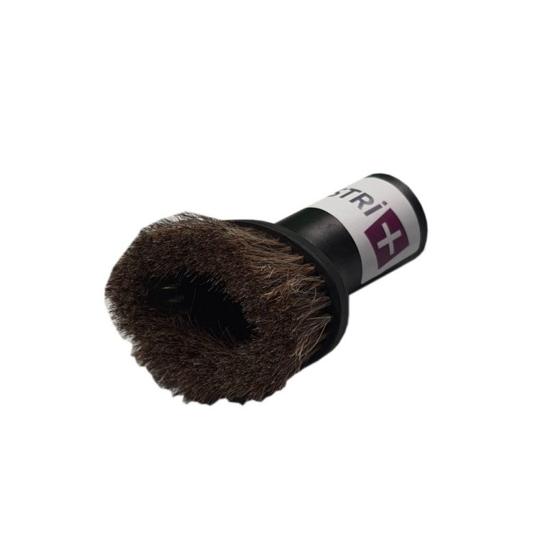 Brosse meuble ovale articulée en crin de cheval pour aspirateur allant sur des tubes de diamètre 32mm - Largeur 12cm - Carton de 50 brosses