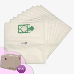 Sac aspirateur compatible avec Numatic NVM2A, NVM2B, NVM2C, Charles, Georges, NVQ370.- La pochette de 10 sacs microfibre - Carton de 15 pochettes de 10 sacs papier