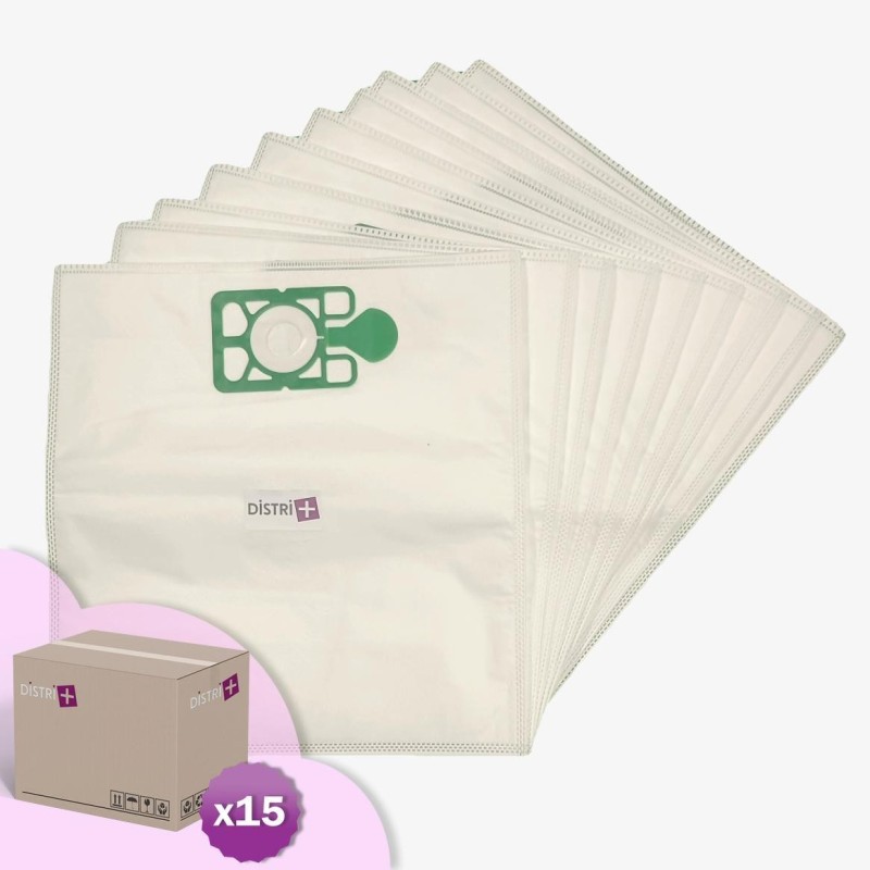 Sac aspirateur compatible avec Numatic NVM2A, NVM2B, NVM2C, Charles, Georges, NVQ370.- La pochette de 10 sacs microfibre - Carton de 15 pochettes de 10 sacs papier