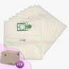 Sac aspirateur compatible avec Numatic NVM2A, NVM2B, NVM2C, Charles, Georges, NVQ370.- La pochette de 10 sacs microfibre - Carton de 15 pochettes de 10 sacs papier
