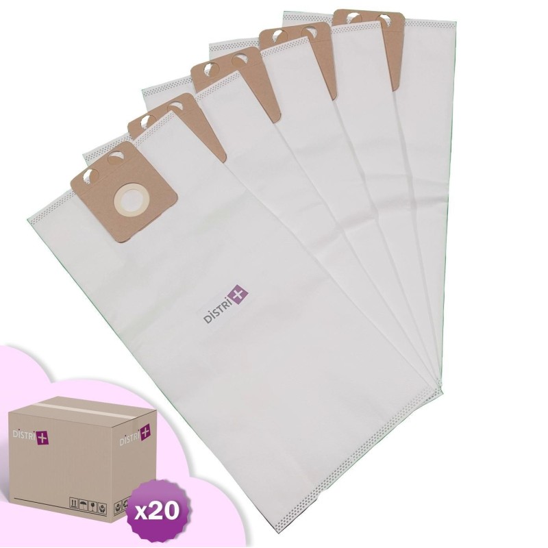 Sac aspirateur compatible avec Nilfisk VP300, GD1000, GD1010, Business, Familly, Thor. - Carton de 20 pochettes de 5 sacs microfibre