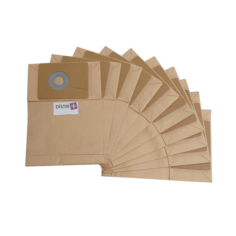 Sac aspirateur compatible avec Eurosteam dorsal 44168, 122AD, 127AD, 128AD, 129AD, 145AD - Taski Dorsalino, 8504190. etc. - Carton de 25 pochettes de 10 sacs papier
