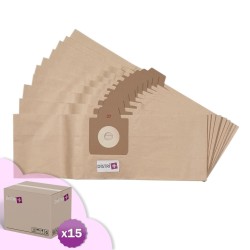 Sac aspirateur compatible avec Electrolux UZ932, UZ934, DP9000 - Nilfisk : GD932, GD934, GM110, GM130 - Karcher : T101, T111, T151. etc. - Carton de 15 pochettes de 10 sacs papier