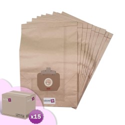 Sac aspirateur compatible avec Taski Bora 12, Vacumat 12, Vento 15 - Cleanfix SW20, SW21. - Carton de 15 pochettes de 10 sacs papier
