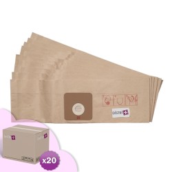 Sac aspirateur compatible avec ECOLAB FLOORMATIC BLUEVAC 11, ARGOS 142, ARGOS 1414, CLEANFIX S10, CLEANFIX S12.- Carton de 20 pochettes de 10 sacs papier