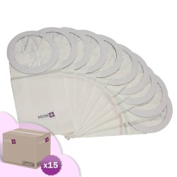 Sac aspirateur compatible avec Nilfisk GD10 - alternative réf Nilfisk 1471098500 - Carton de 15 pochettes de 10 sacs papier