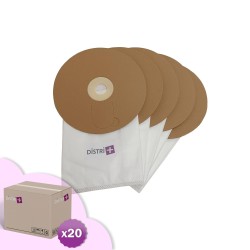 Sac aspirateur compatible avec Ghibli T1 (2ème version) - Wirbel W1 (2ème version) - ICA/IPC/SOTECO YP1/5 Backpack. - Carton de 20 pochettes de 5 sacs microfibre
